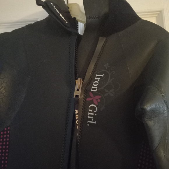 Aqua Sphere Powered Pursuit Iron Girl Women Full Triathlon wetsuit Large - Picture 11 of 11